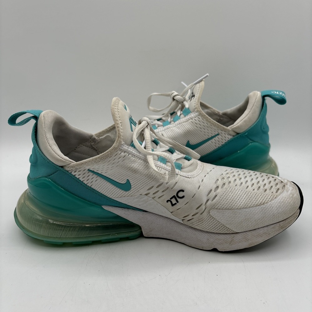 Nike Air Max 270 Sneakers Womens Size 10.5 White Teal AH6789-119 Running Shoes - Picture 7 of 15